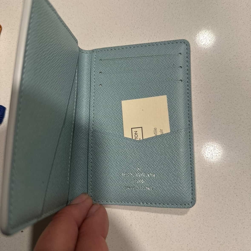 Louis Vuitton Blue Leather Card Holder
